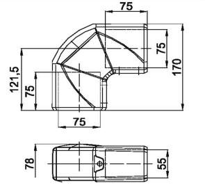 辛機(jī)XJ5575機(jī)床吊臂箱組件-90度轉(zhuǎn)角圖紙
